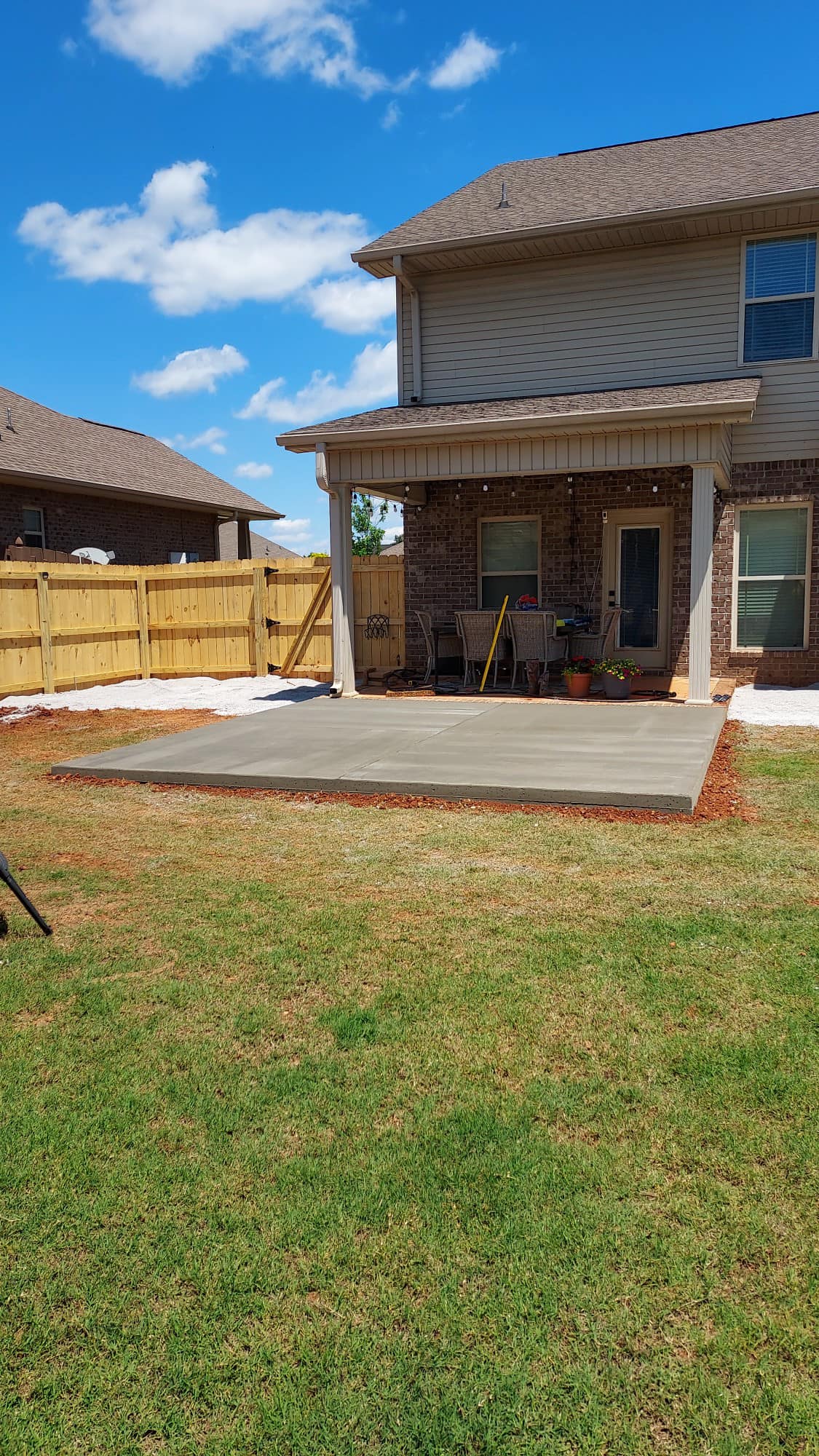 New concrete that was recently poured