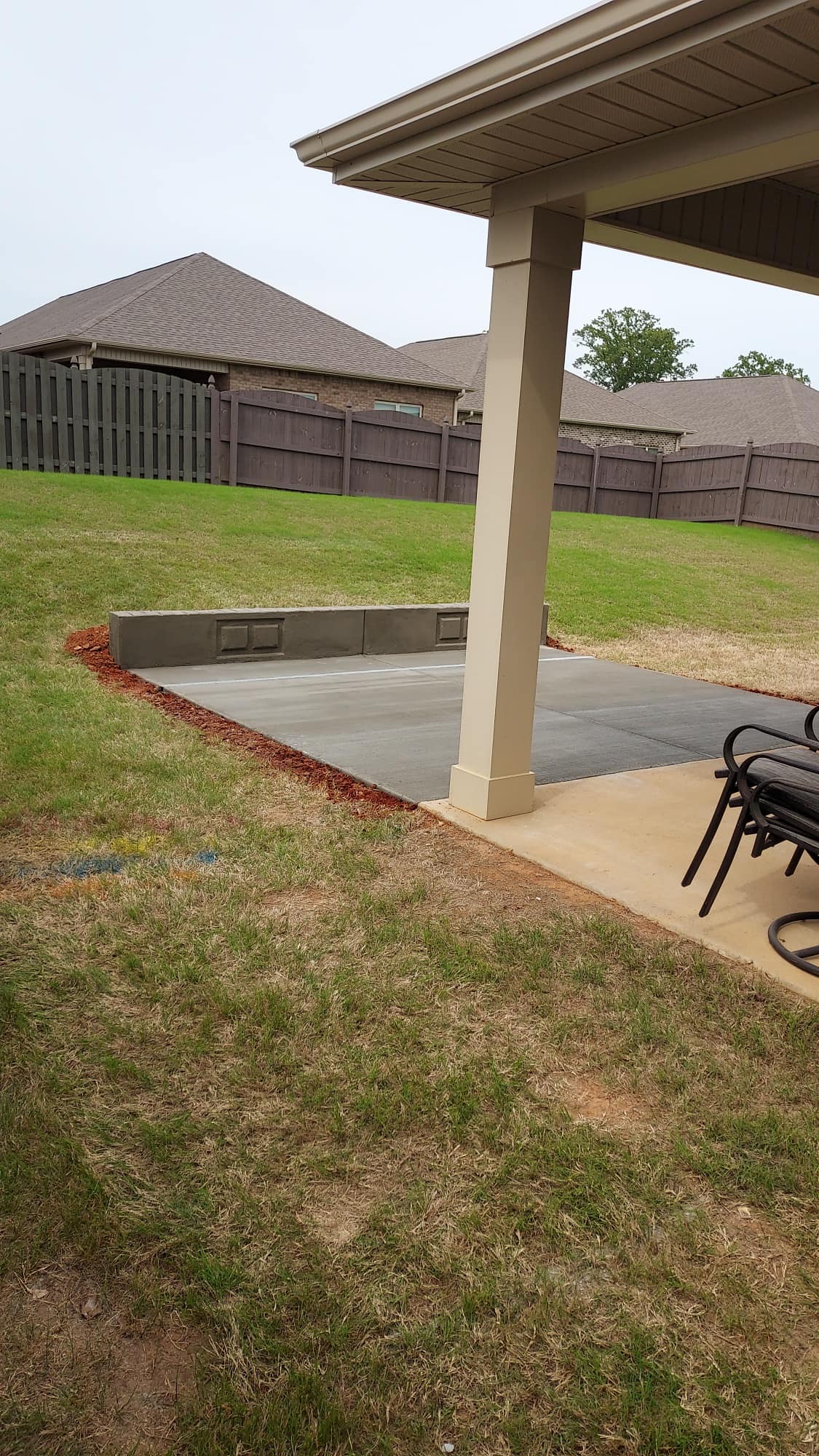 New concrete that was recently poured