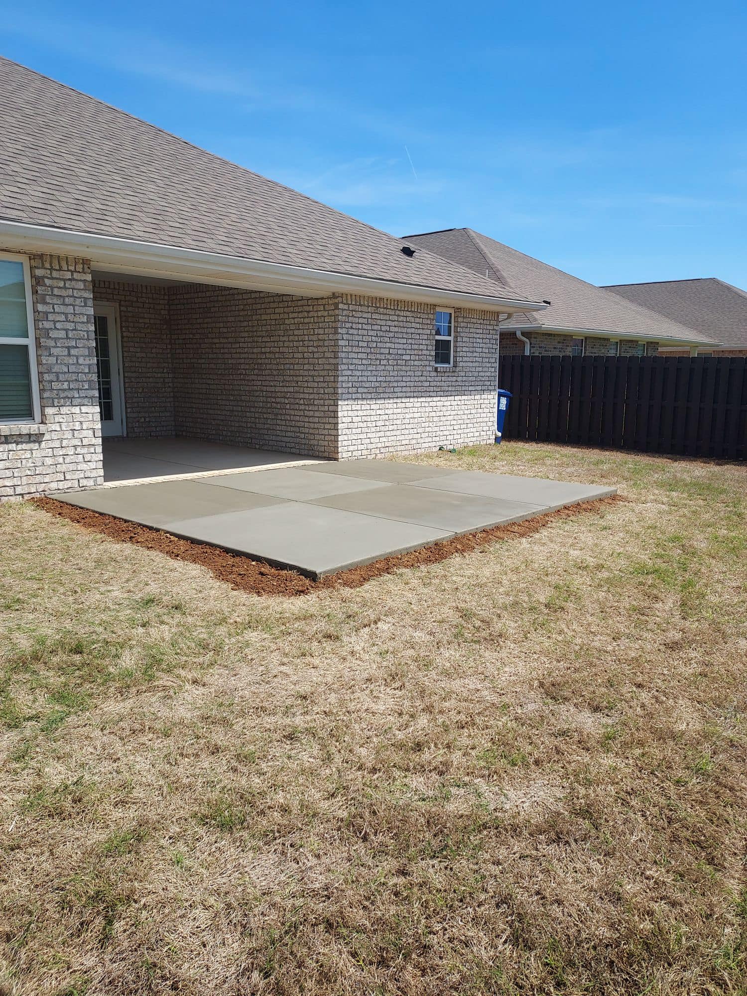 New concrete that was recently poured